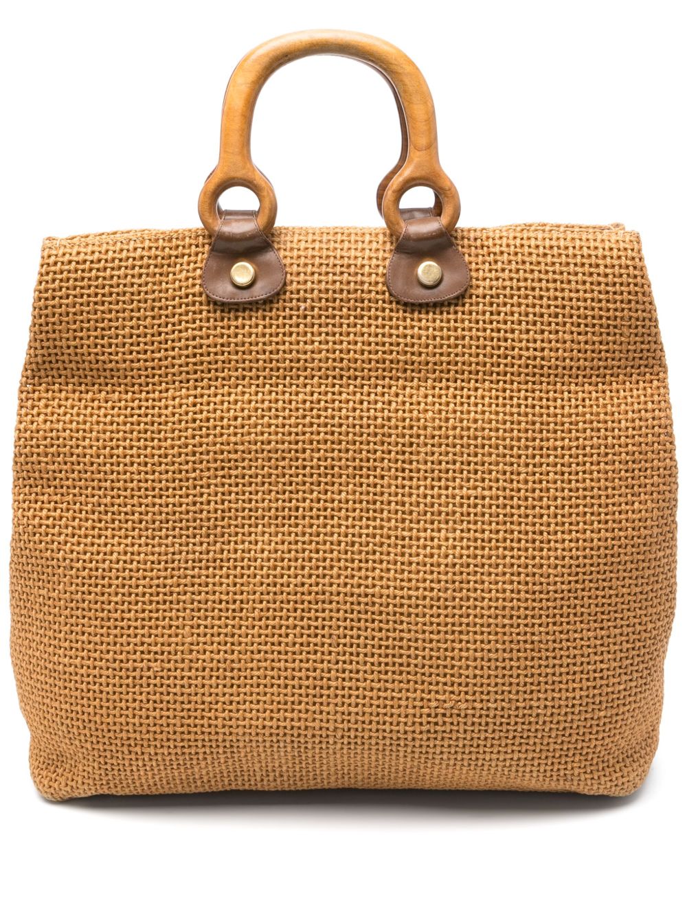 1970s raffia tote bag