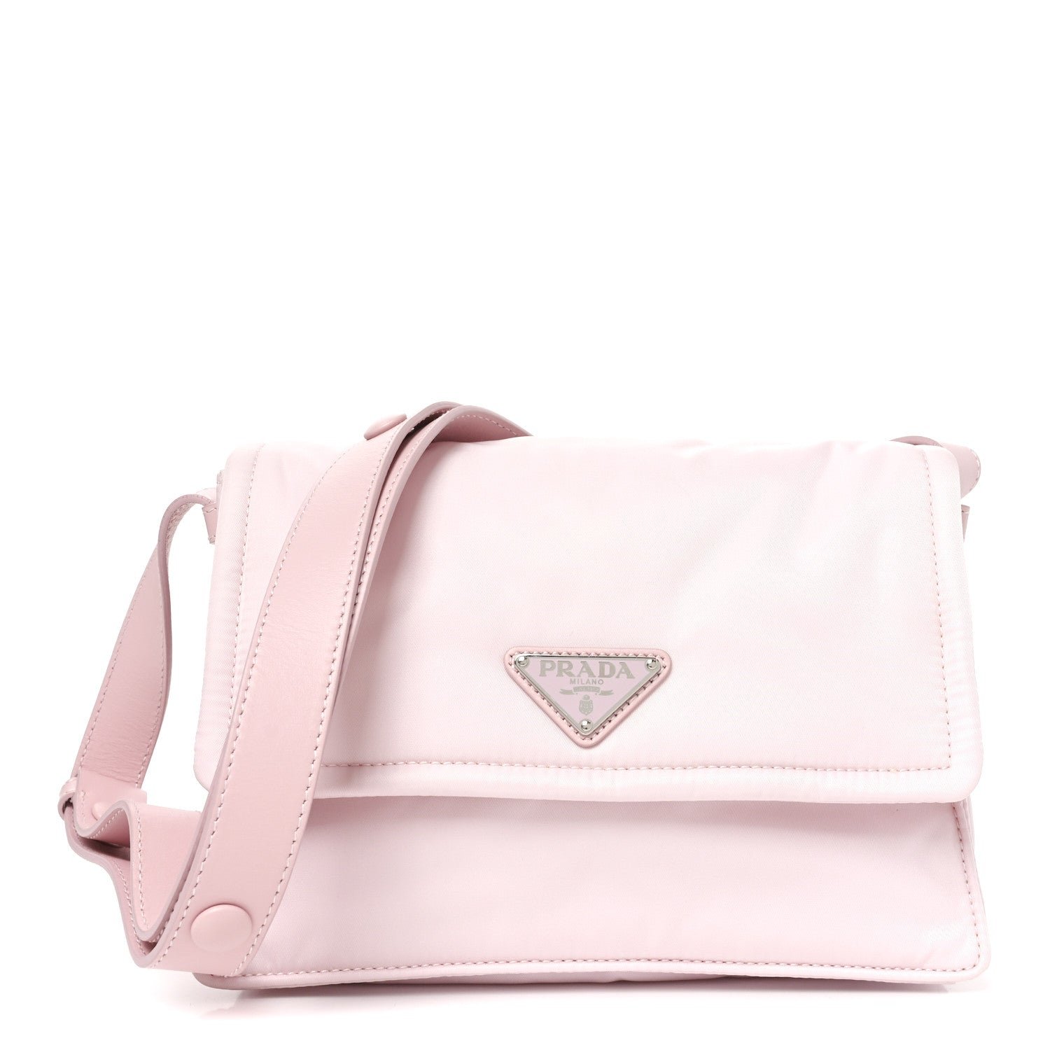 Prada Re-Nylon Padded Small Traveller Alabaster
