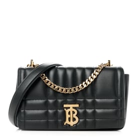 Burberry Lambskin Quilted Small Lola Bag Black