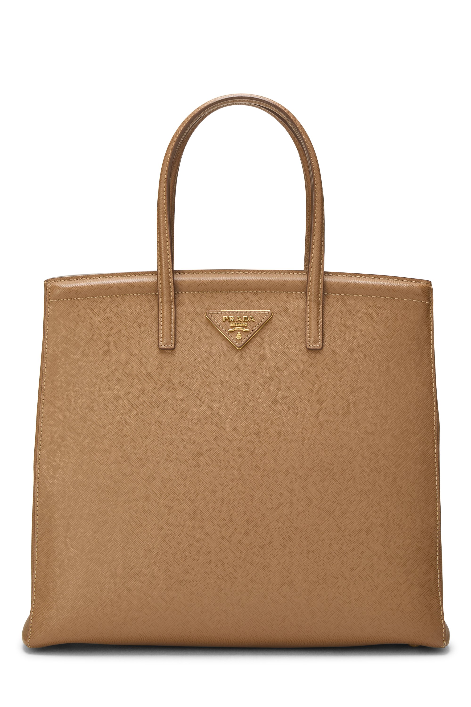 Brown Saffiano Convertible Parabole Tote