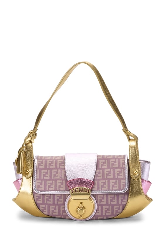 Pink Zucchino Canvas Compilation Shoulder Bag