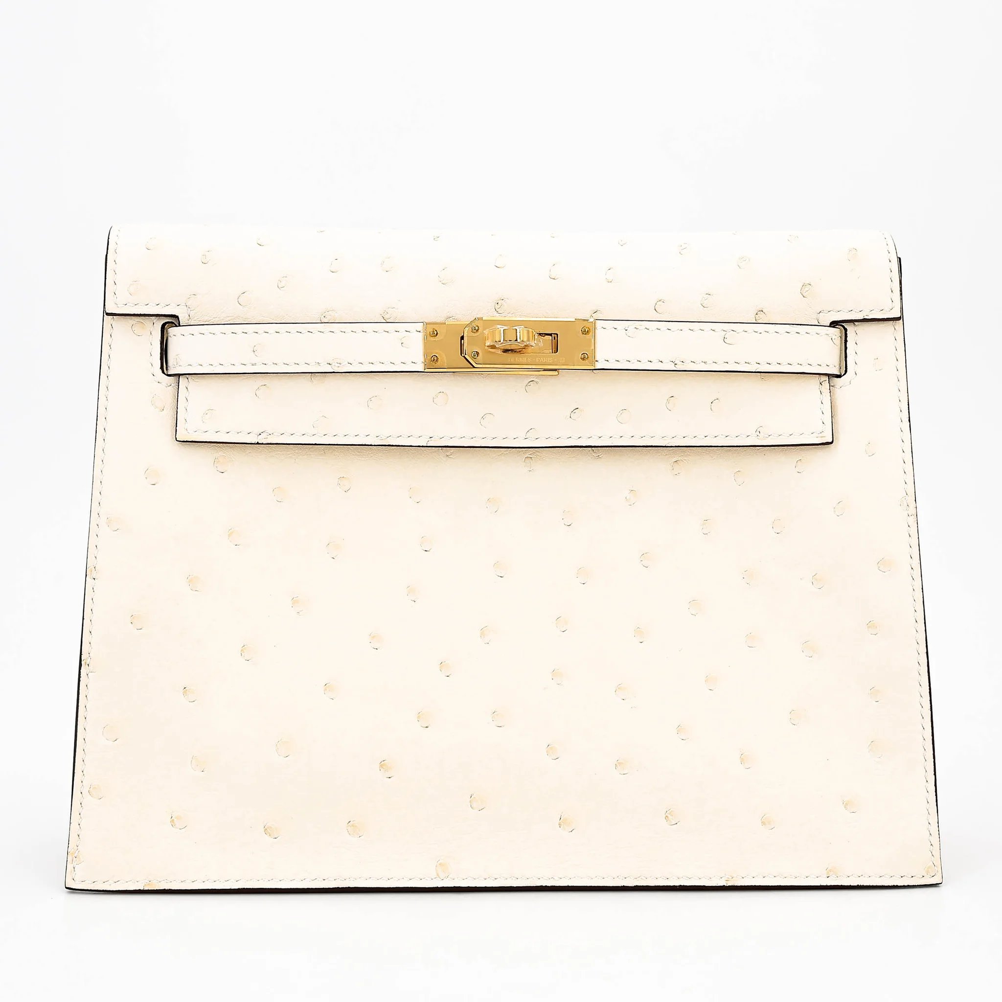Unused ( Rank NS ) HERMÈS Kelly Danse Nata (I2) Ostrich Gold hardware W (2024)