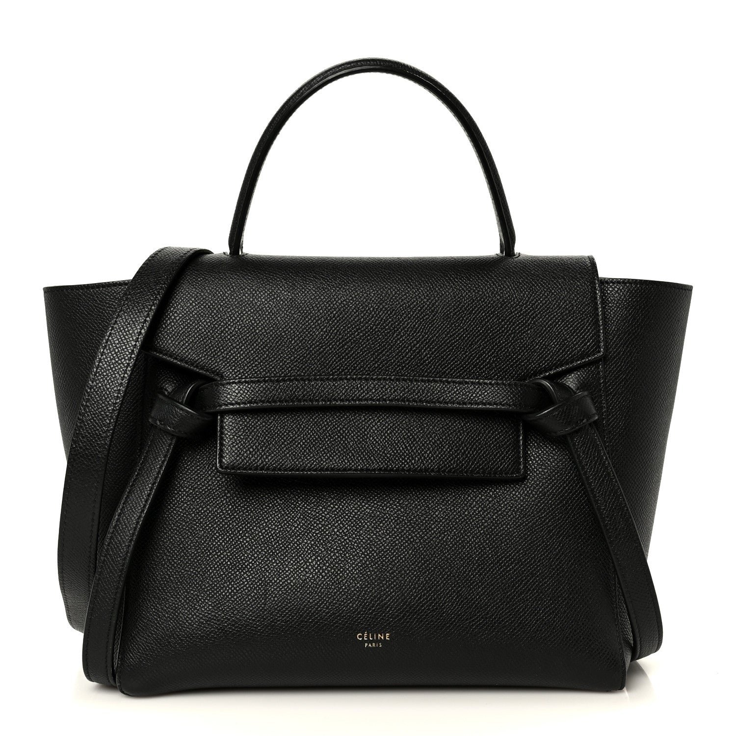 Celine Grained Calfskin Micro Belt Bag Black