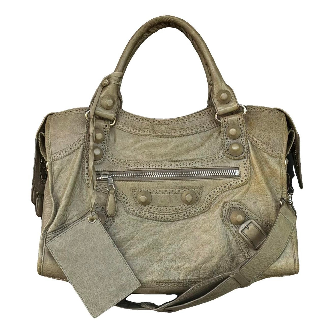 City leather handbag
