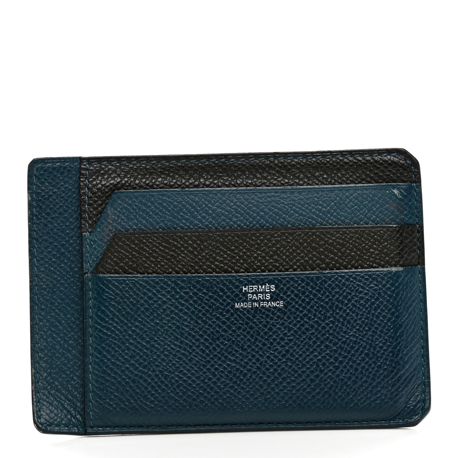 Hermes Epsom City 8CC Card Holder Vert Cypress Black