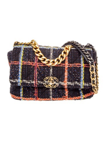 Large Tweed 19 Flap Bag