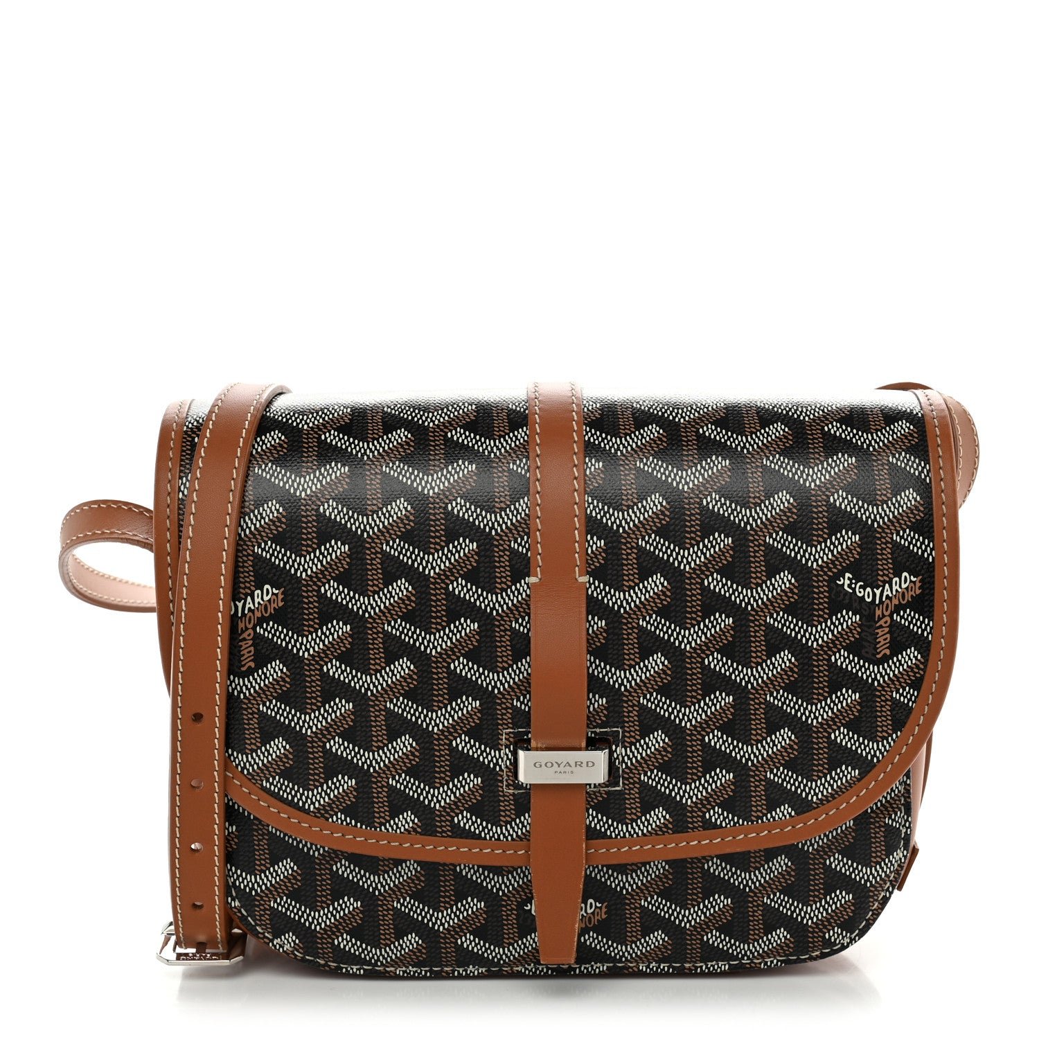 Goyardine Belvedere II PM Messenger Bag Black Gold