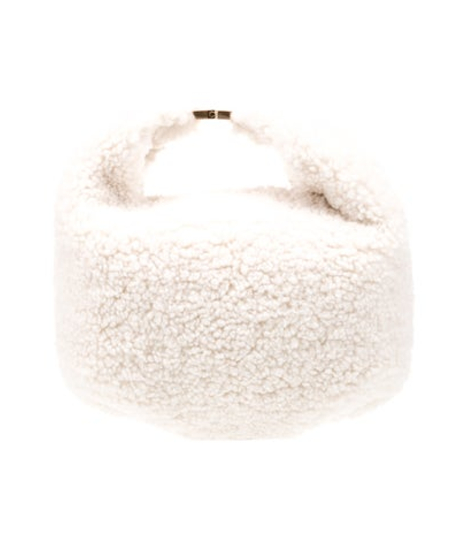 Polene Shearling Top Handle Bag
