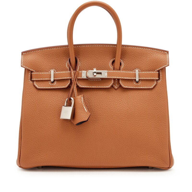 Hermes Gold and Graphite Togo Verso Birkin 25 Palladium Hardware, 2024