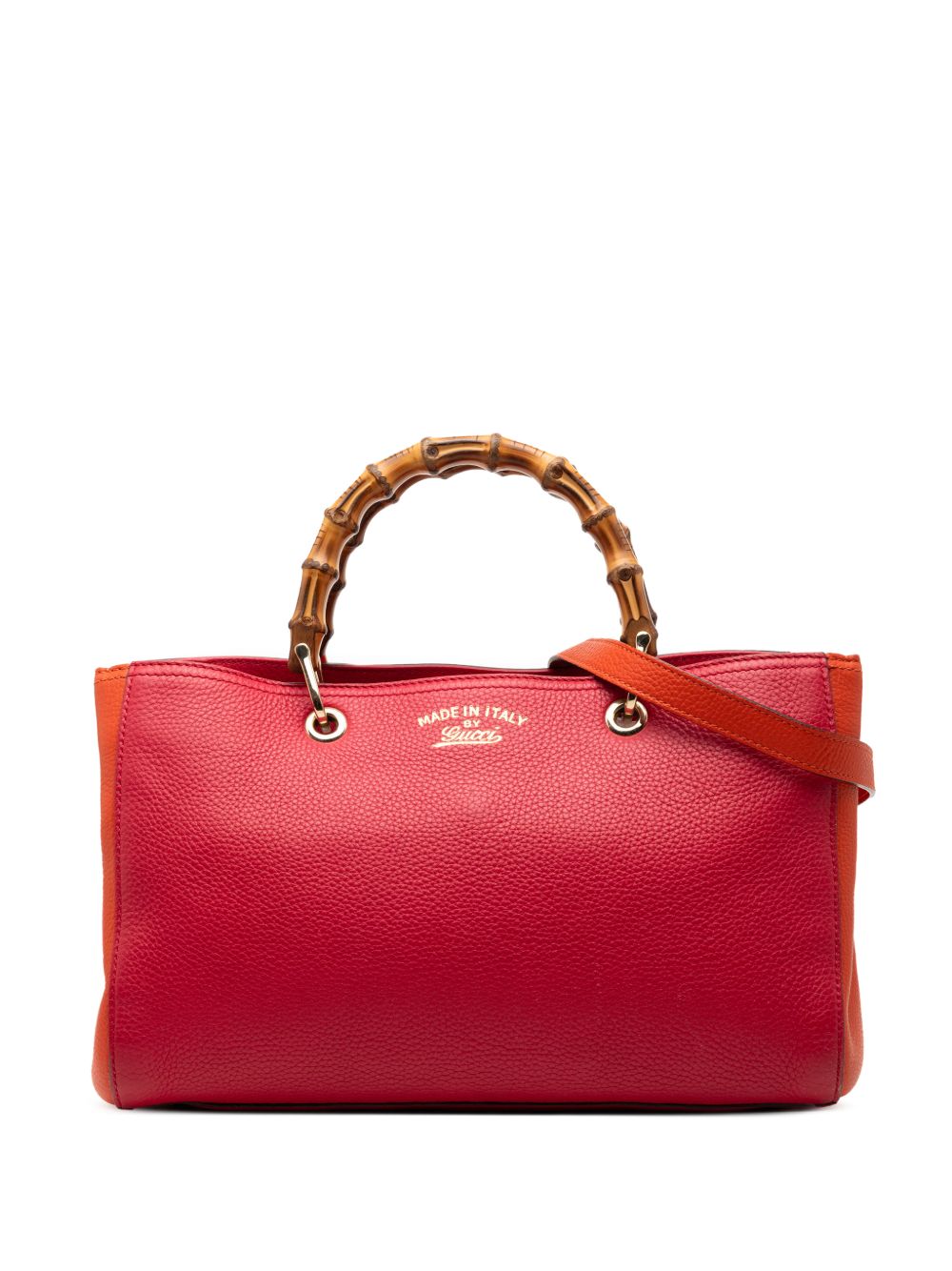 2000-2015 Medium Bicolor Calfskin Bamboo Shopper satchel