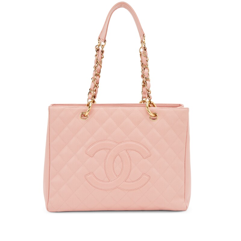 Pink Quilted Caviar Timeless Grand Shopping Tote Gold Hardware, 2003-2004