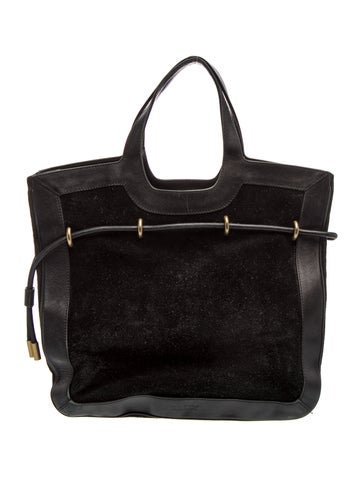 Suede Top Handle Bag