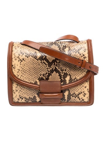 Embossed Leather Messenger Bag