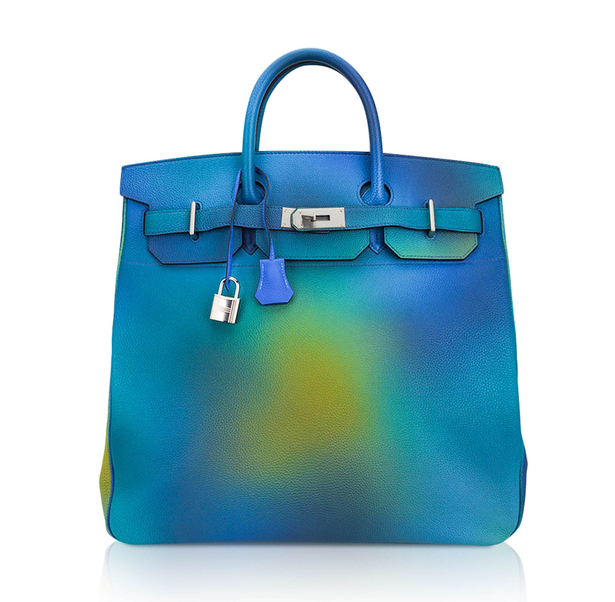 Hermes Hermes Hac Cosmos Hac 40 Bag Blue Nuit Jaune de Naples Limited Edition