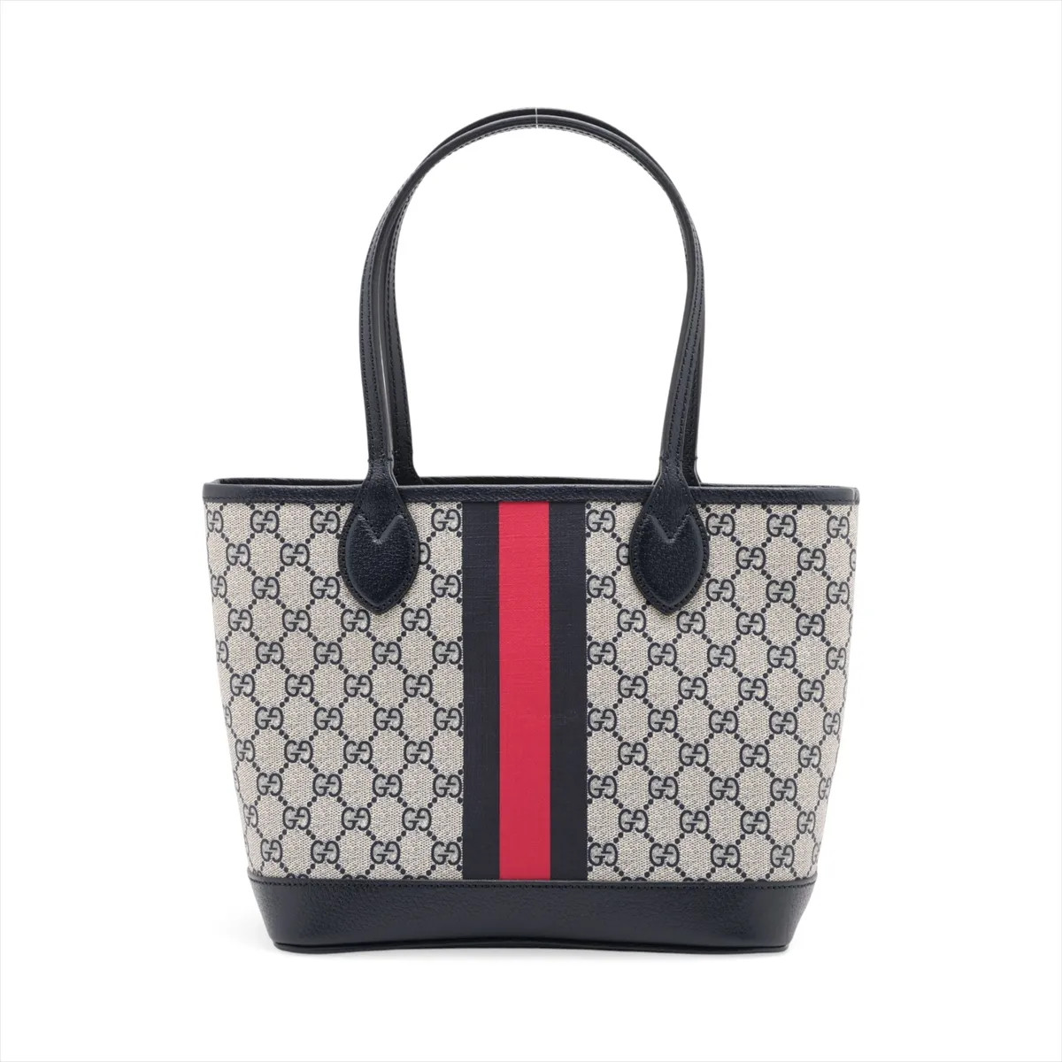 Gucci GG Supreme Ophidia 726762 PVC & leather Tote bag Navy Blue