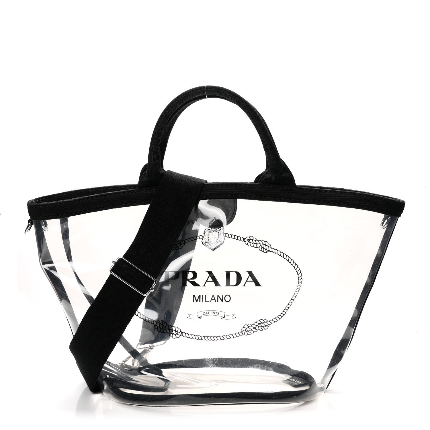 Prada PVC Canapa Tote Black