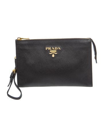 Saffiano Leather Clutch