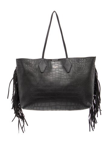 Balmain Embossed Leather Tote