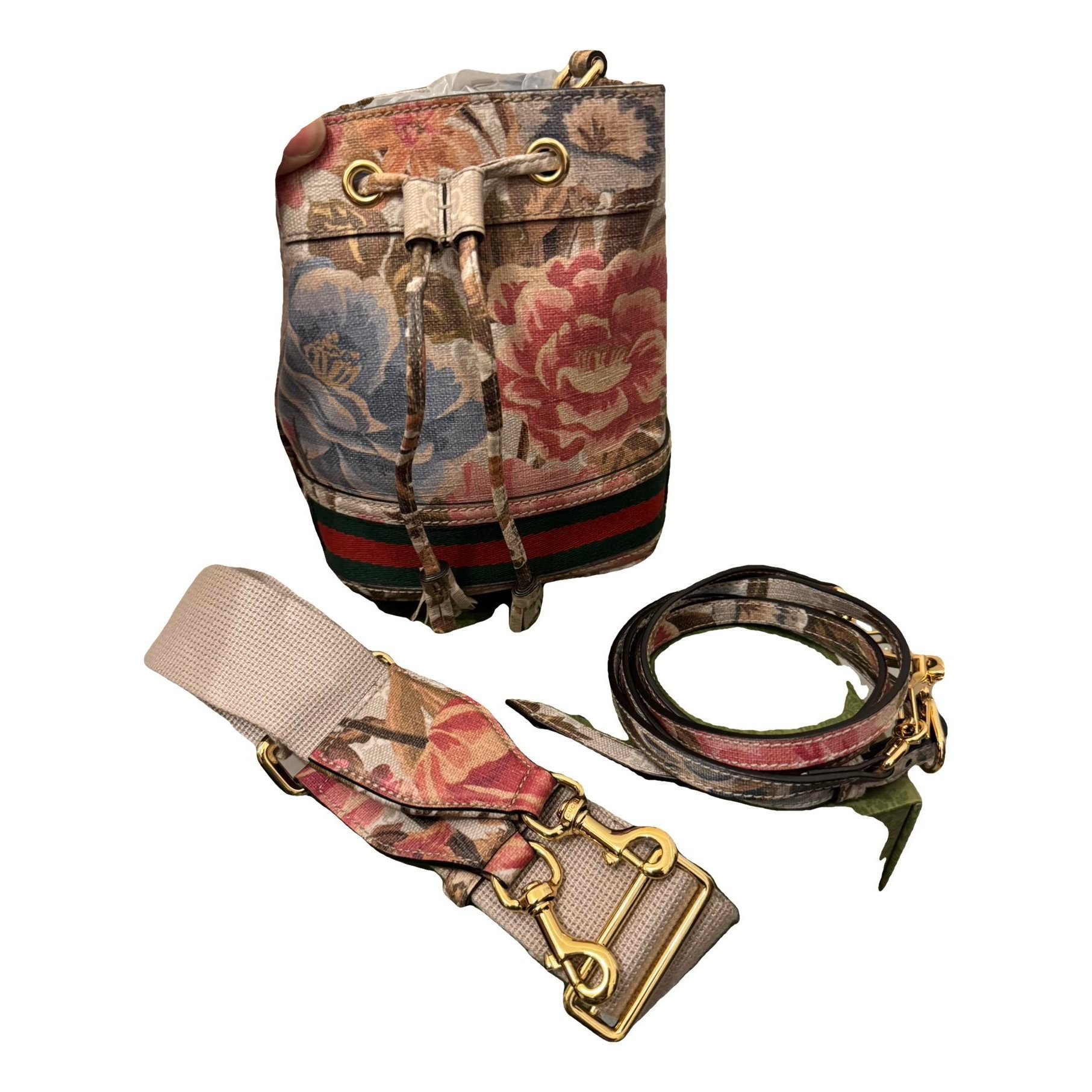 Ophidia Bucket cloth crossbody bag