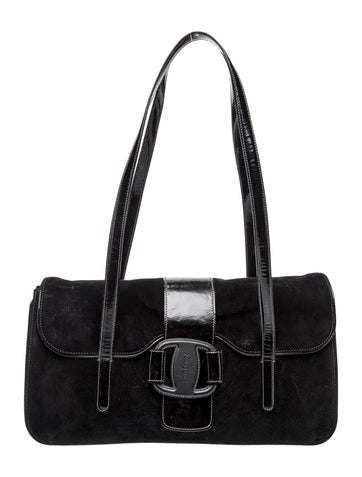 Ferragamo Suede Shoulder Bag