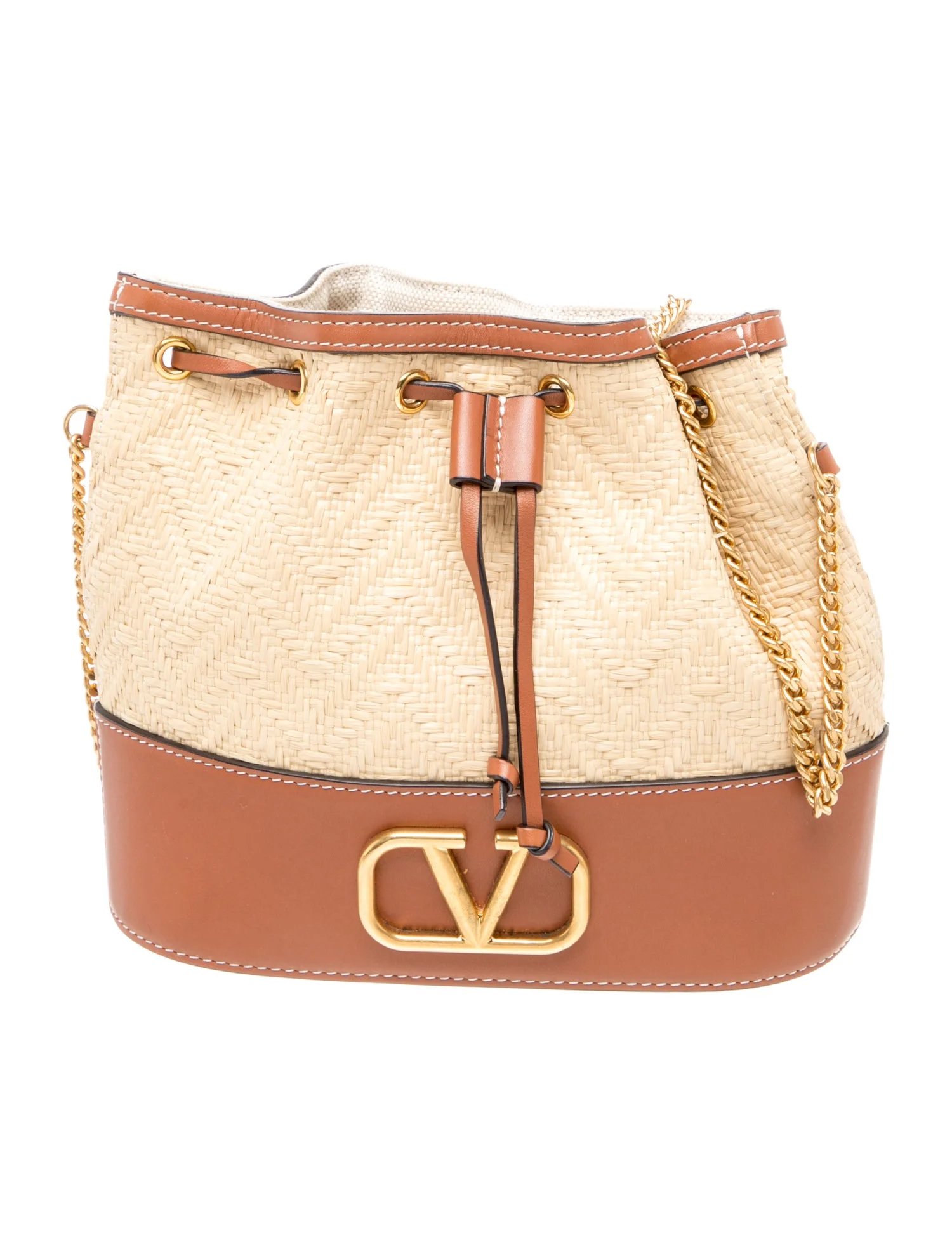 Raffia Bucket Bag