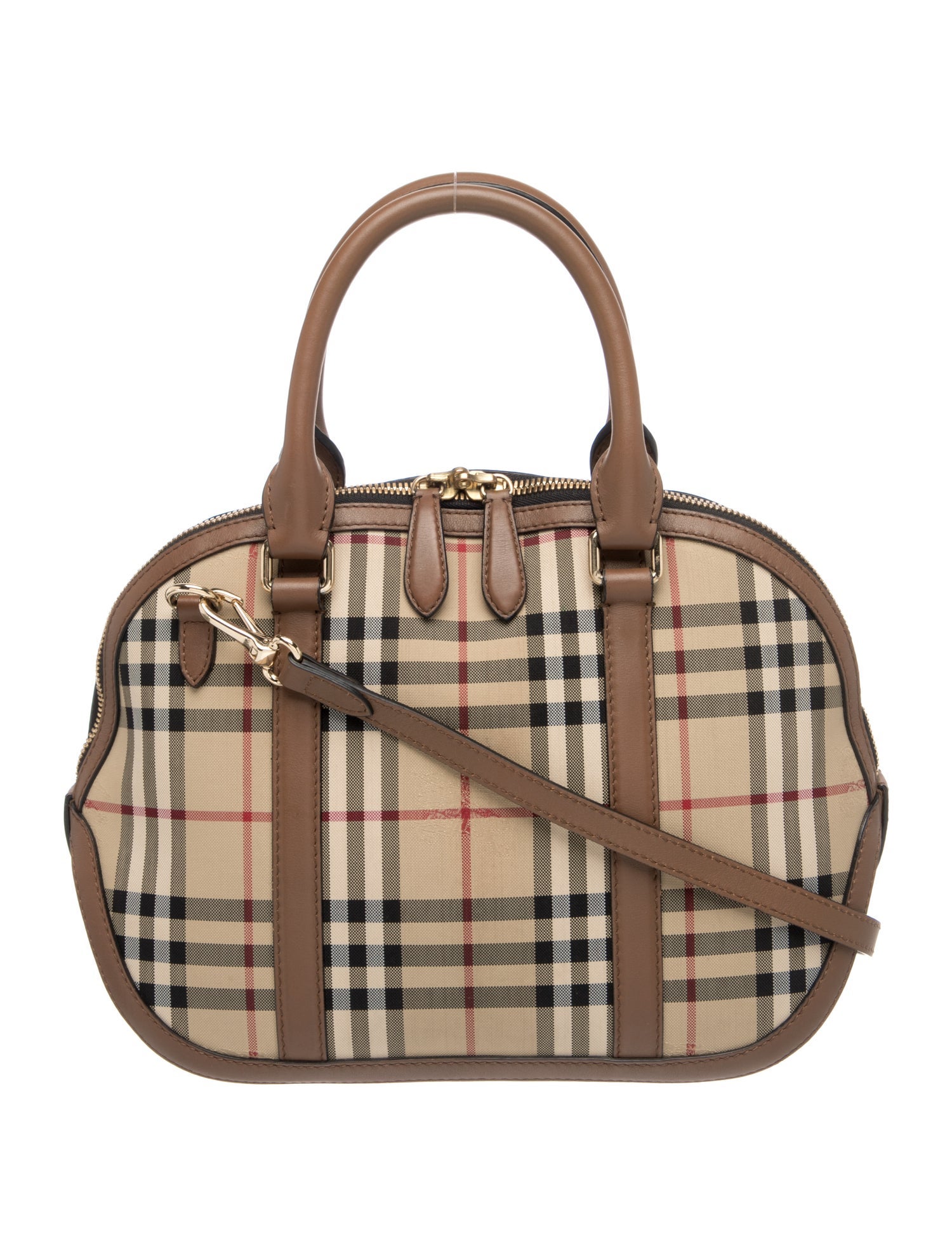 Haymarket Check Top Handle Bag