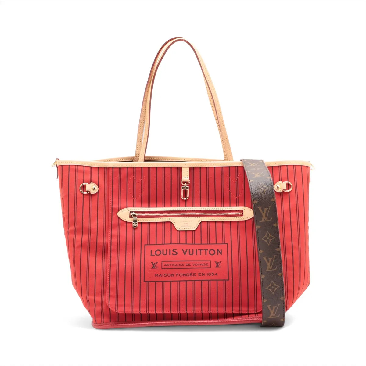 Louis Vuitton Monogram Neverfull INSIDE OUT MM M12096 Red There was an RFID resp