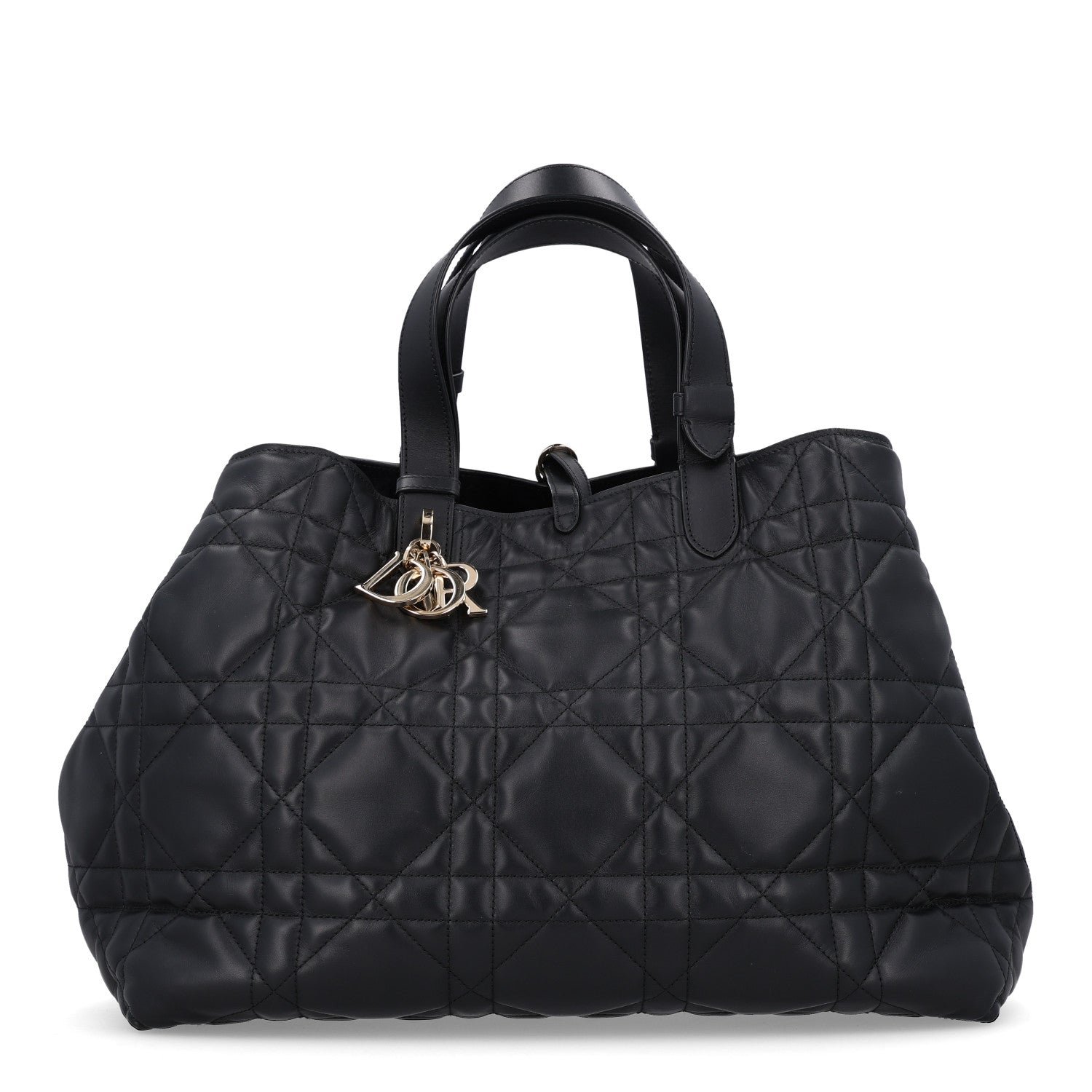 Christian Dior Calfskin Macrocannage Large Toujours Black