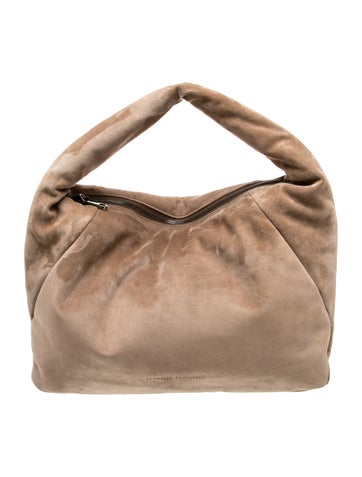 Suede Top Handle Bag