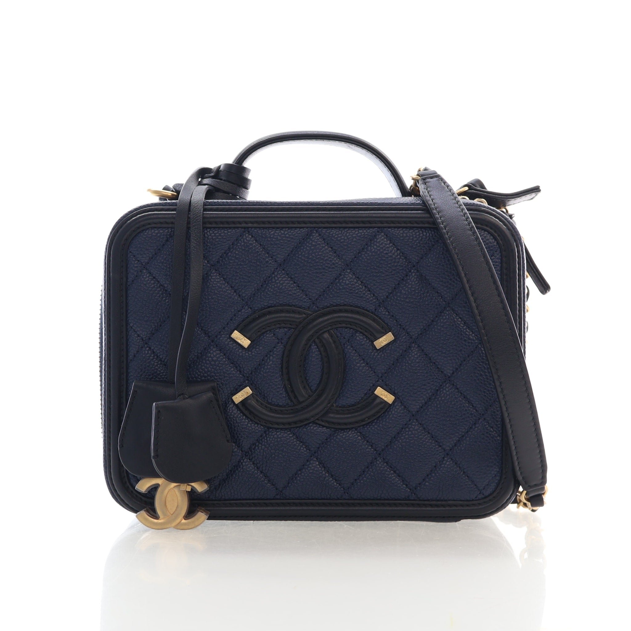 Chanel Medium Caviar CC Filigree Vanity Case