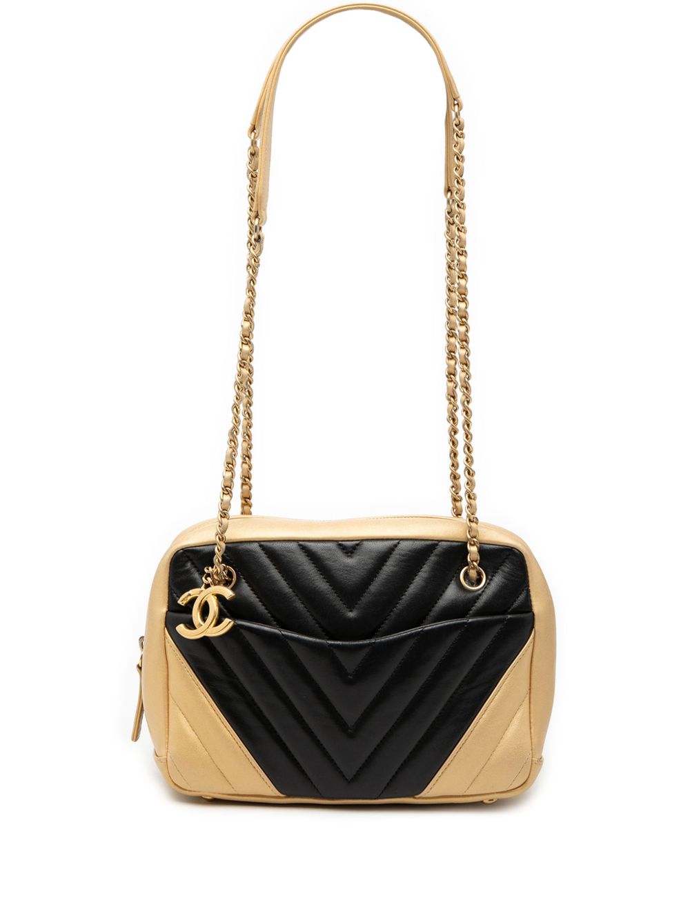 2014-2015 CC Chevron Lambskin Camera shoulder bag