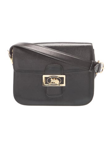 Leather Horse Carriage Flap Bag Vintage