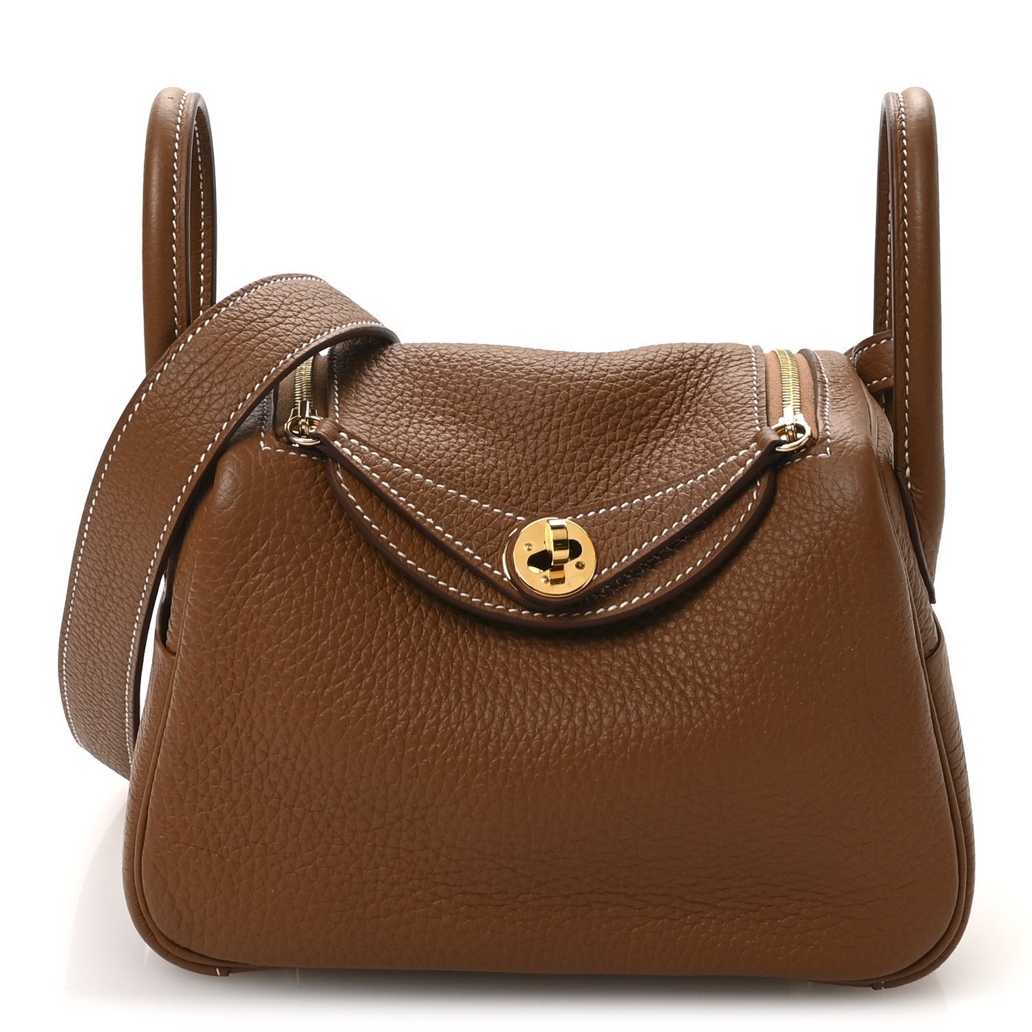 Hermes Taurillon Clemence Mini Lindy 20 Gold