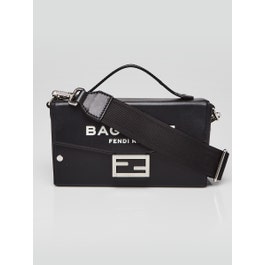 Fendi Fendi x Marc Jacobs Black Leather Soft Trunk Baguette Bag - 7VA565