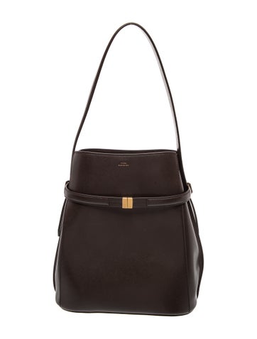 Leather Belted Bucket Bag Medium