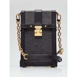Louis Vuitton Louis Vuitton Black Epi Leather Vertical Trunk Pochette Bag