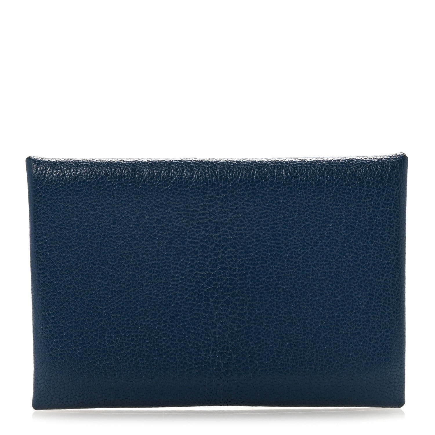 Hermes Hermes Chevre Chamkila Calvi Card Case Deep Bleu