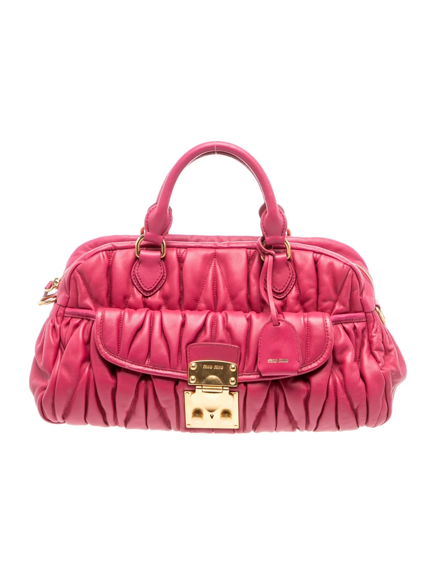 Miu Miu Leather Top Handle Bag