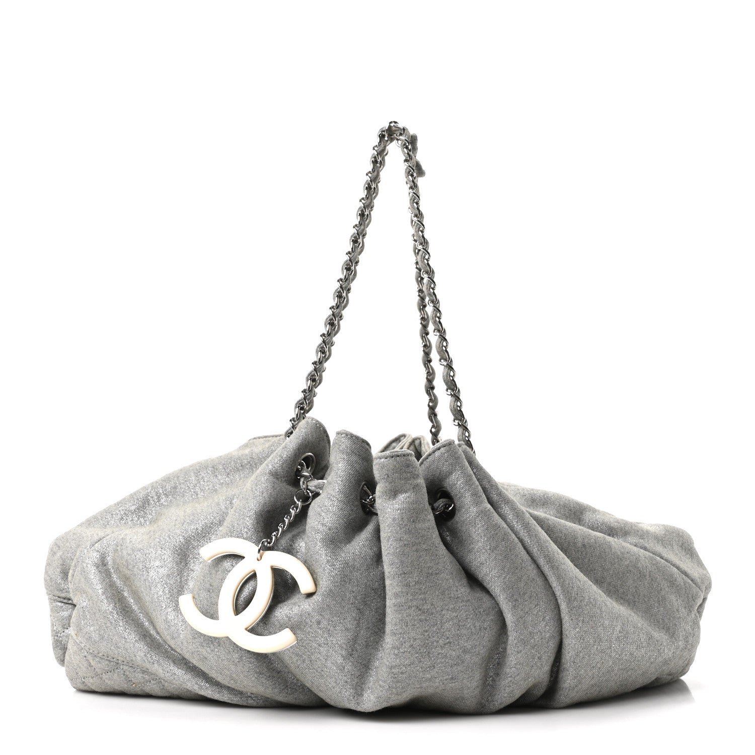 Chanel Jersey Melrose Cabas Grey