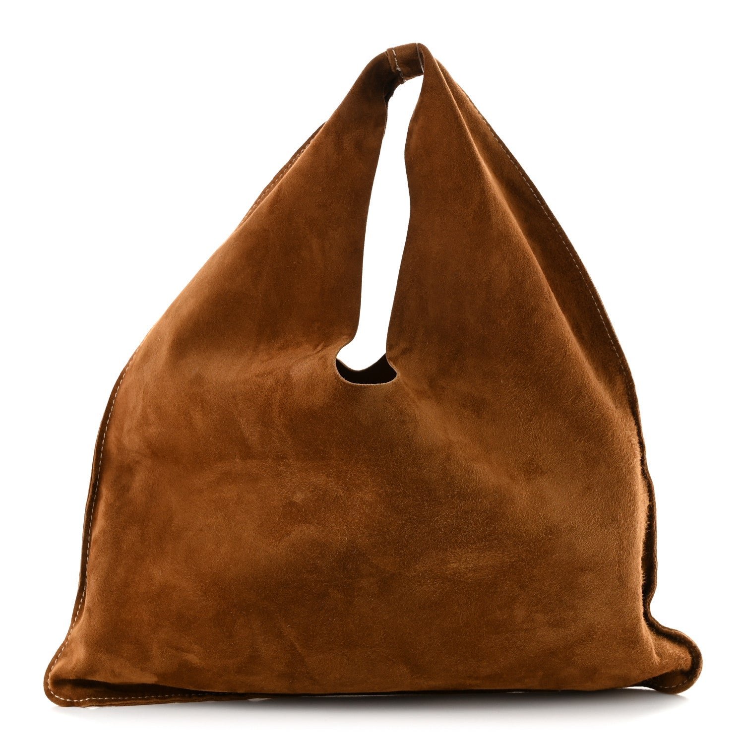 The Row The Row Suede Small Bindle Bag Bistre Ecru