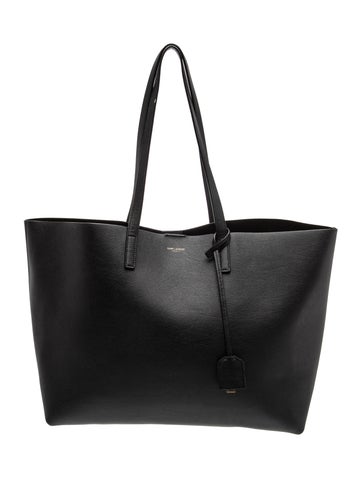Leather E/W Shopping Tote
