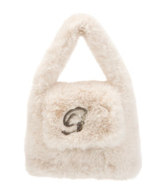 Blumarine Faux Fur Top Handle Bag