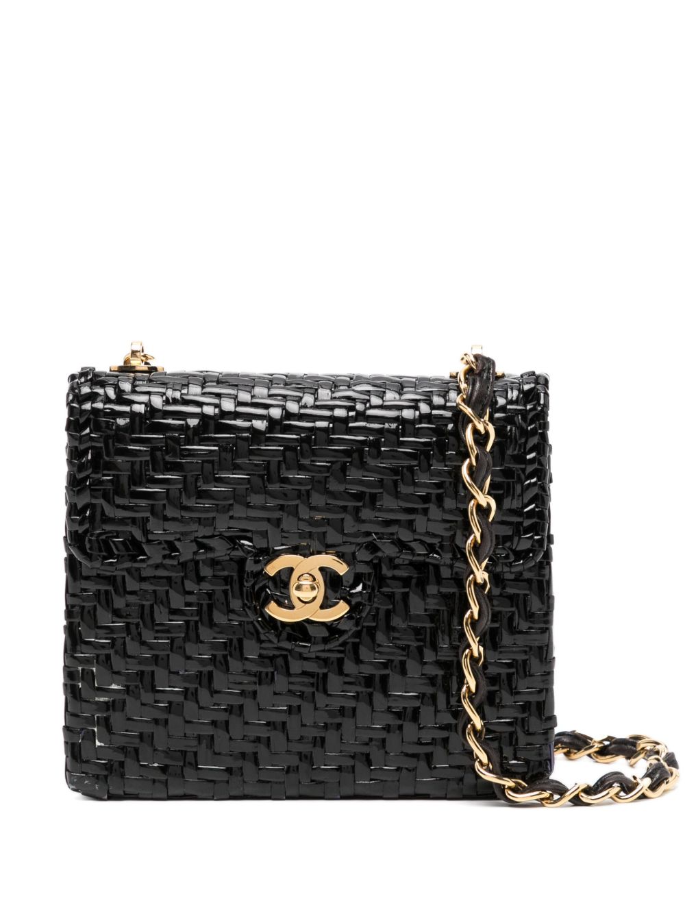 2001 wicker flap crossbody bag