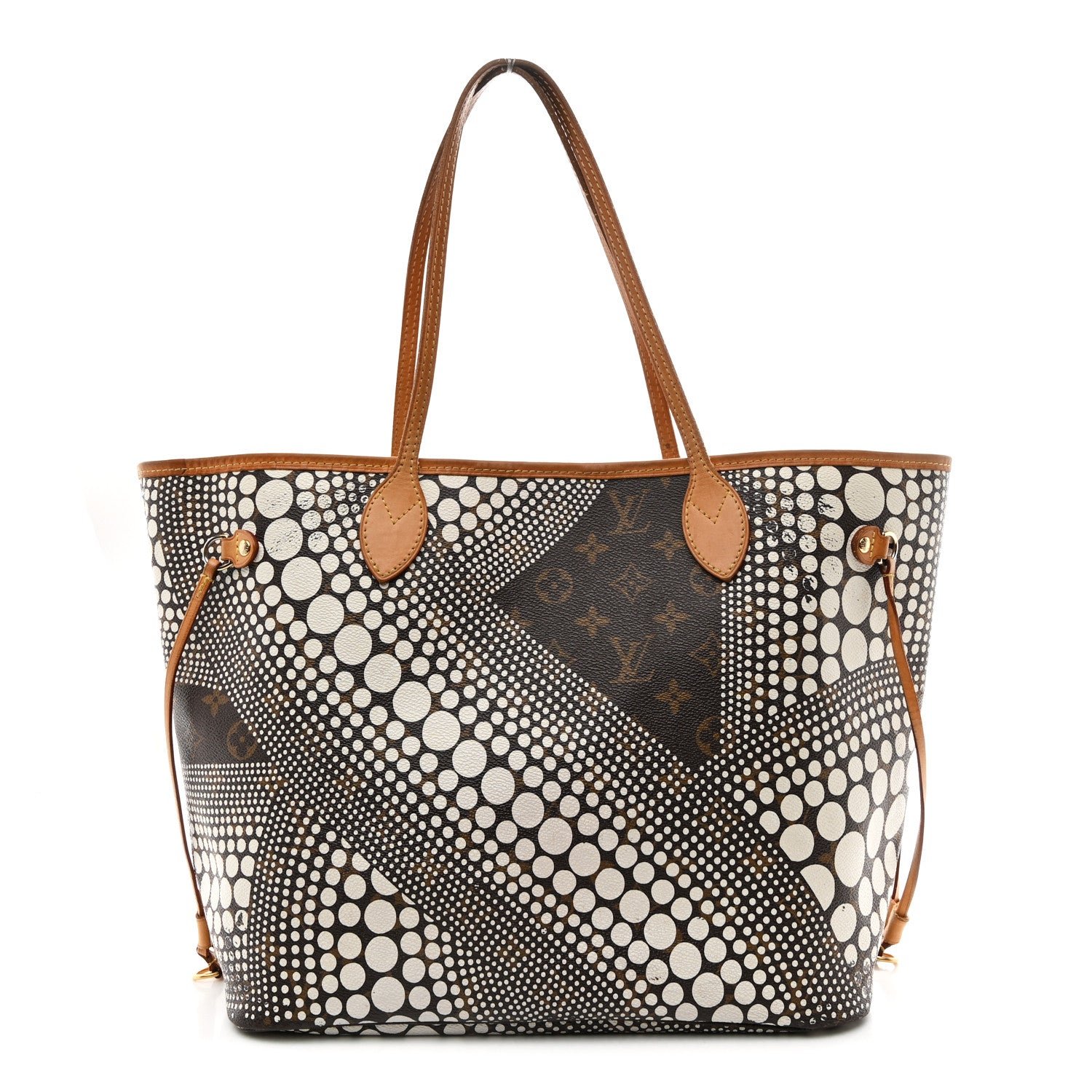 Louis Vuitton Louis Vuitton Monogram Kusama Waves Neverfull MM White
