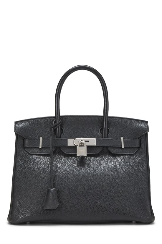Hermes Black Clemence Birkin 30