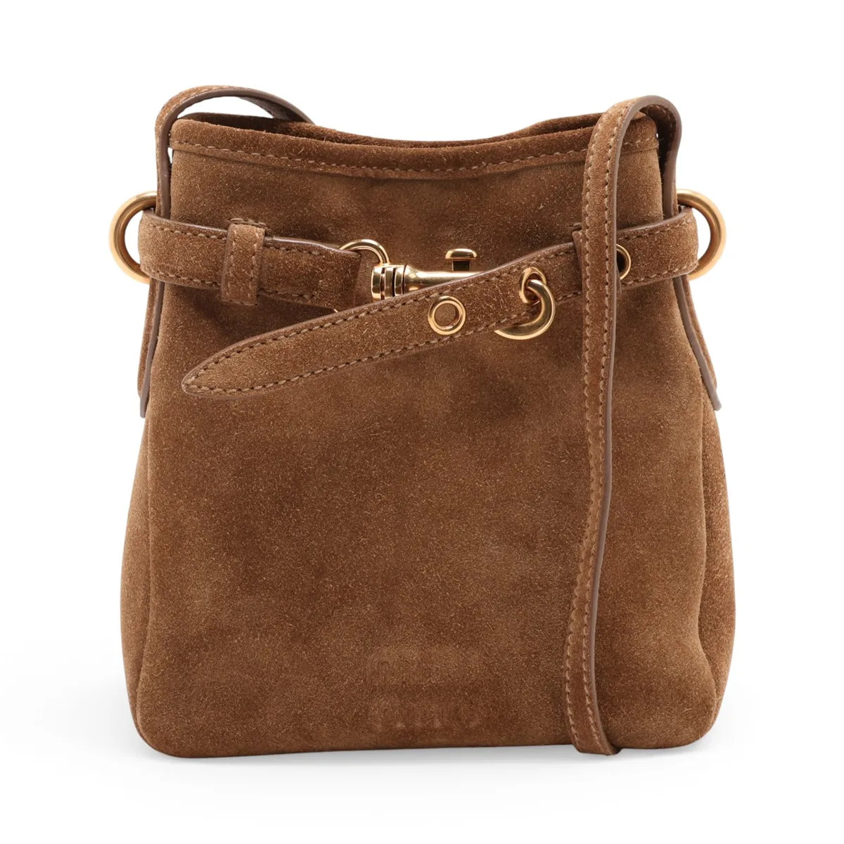 Miu Miu 5NR461 Suede Shoulder bag Brown