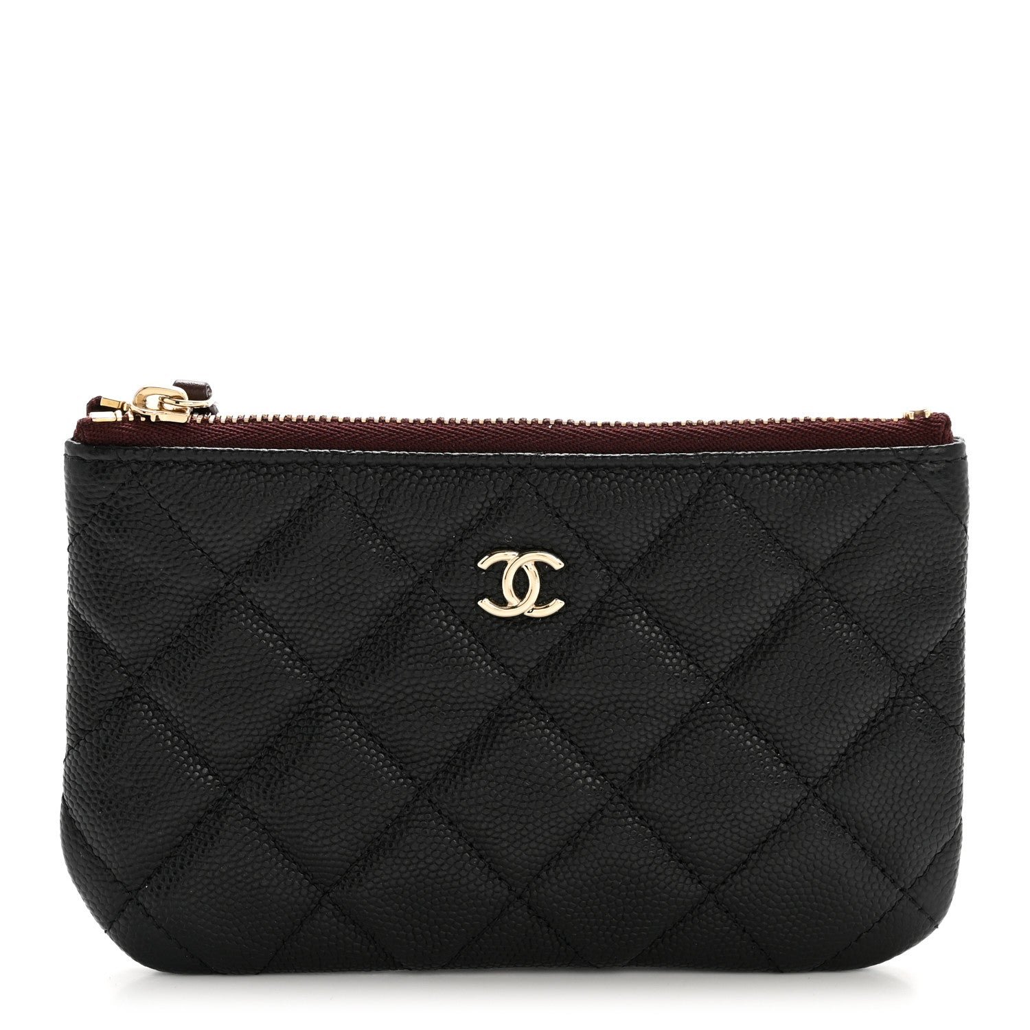 Chanel Caviar Quilted Small Cosmetic Case Black