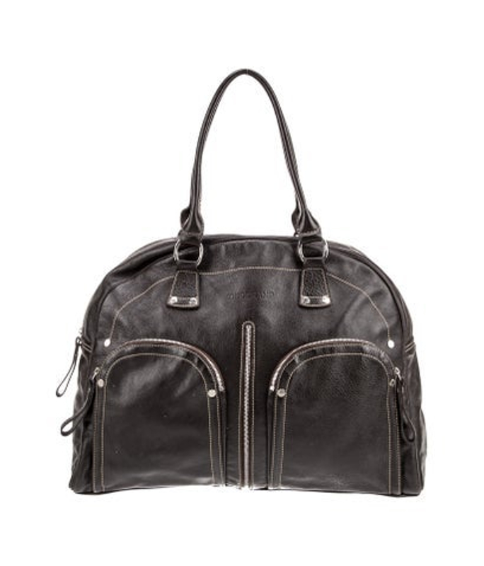 Longchamp Leather Weekender Bag