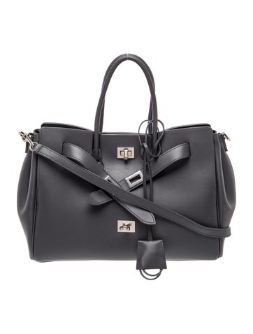 Leather Top Handle Bag