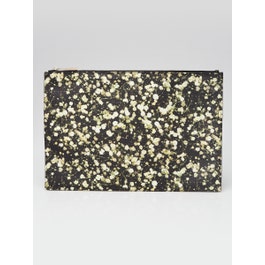 Givenchy Givenchy Green/Black Floral-Print Coated Canvas Clutch Bag